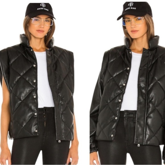 REVOLVE PISTOLA Quilted Vegan Leather convertible Jacket - Picture 2 of 12